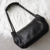 Chanel 9号 Coco Mark Wild Stitch 小羊皮链条单肩包（黑色）