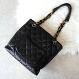 シャネル 9番台 ココマーク マトラッセ キャビアスキン チェーントートバッグ ブラック - NEWSED