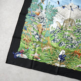 エルメス カレ90 SICHLIAN シルク スカーフ ブラック 箱付き - NEWSED