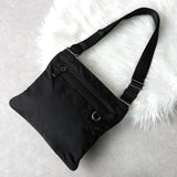 プラダ ポコノ テスートナイロン / サフィアーノレザー トライアングルロゴ ショルダーバッグ ブラック