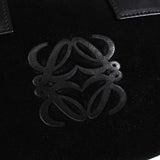 ロエベ アマソナ28 スエード / レザー ハンドバッグ ブラック