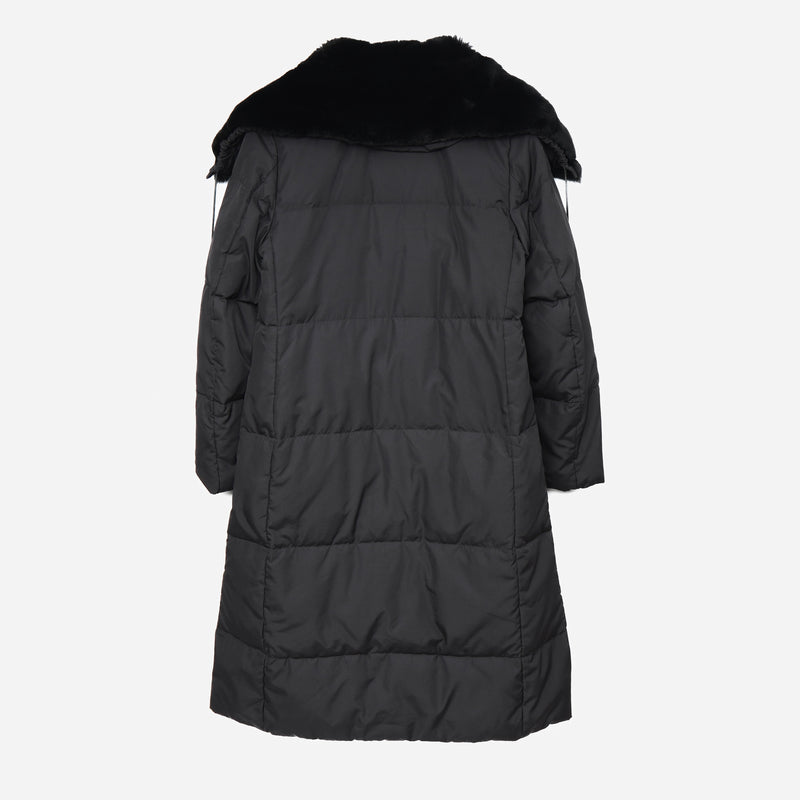 マックスマーラ ファー ダウンコート ブラック レディース