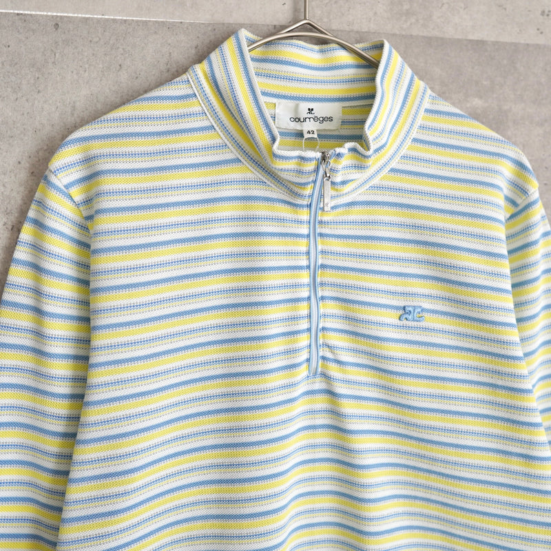 Logo Embroidery Half-zip Long Sleeve Top｜DEAD STOCK