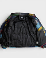 19AW Puffer Jacket ステューシー バンダナ パッチワーク ダウンジャケット マルチカラー M メンズ