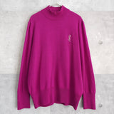 90's｜Bijou Logo Mock - neck Wool Sweater - NEWSED
