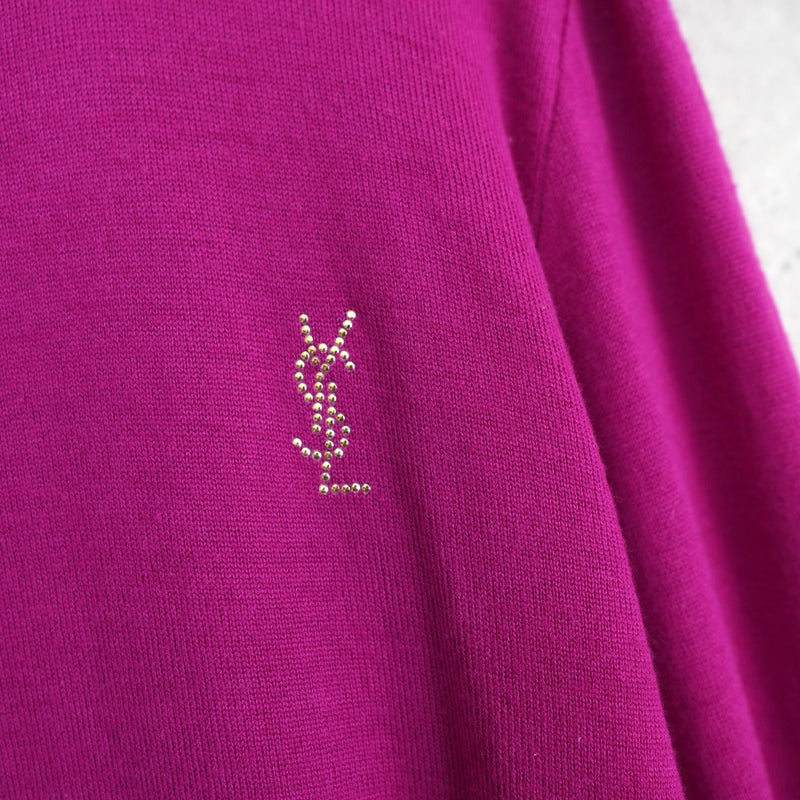 90's｜Bijou Logo Mock - neck Wool Sweater - NEWSED
