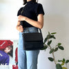 90's｜Black Leather Shoulder Bag