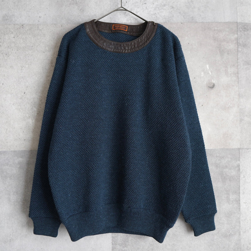 90's｜Leather Neck Sweater - NEWSED