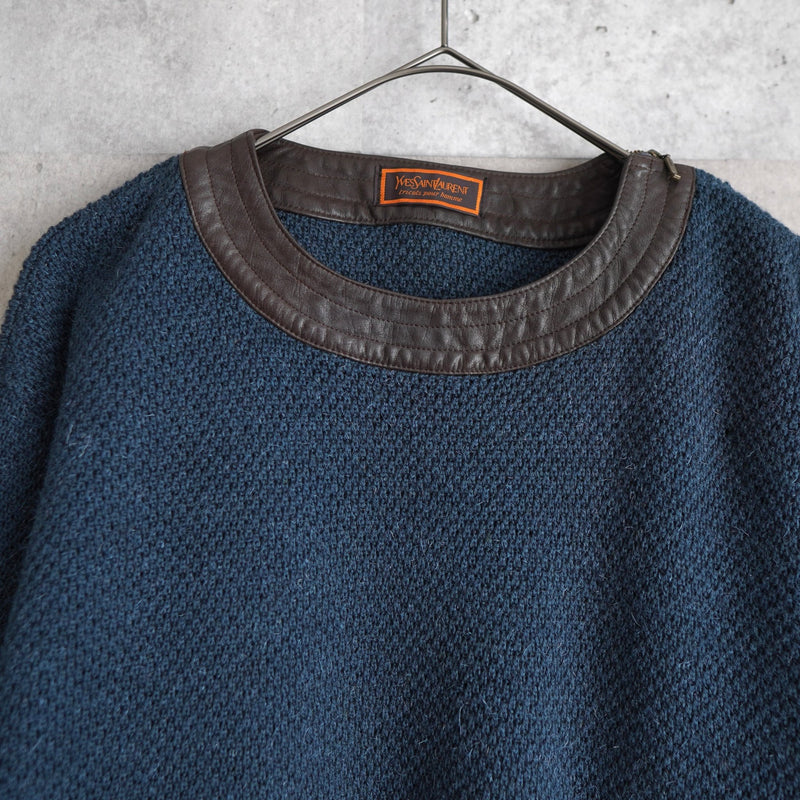 90's｜Leather Neck Sweater - NEWSED