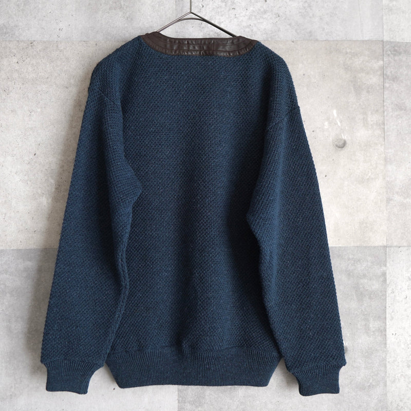 90's｜Leather Neck Sweater - NEWSED