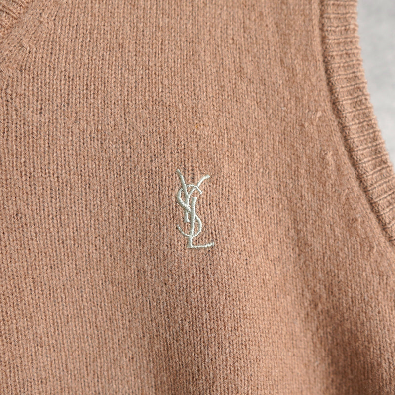 90's｜Logo Embroidery Knit Vest - NEWSED