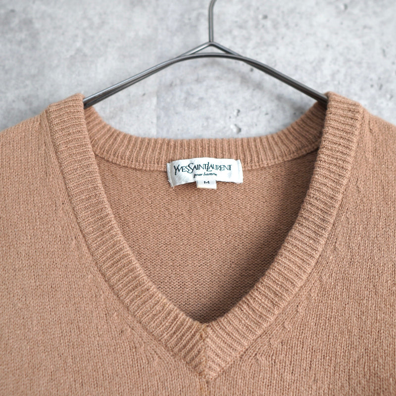 90's｜Logo Embroidery Knit Vest - NEWSED