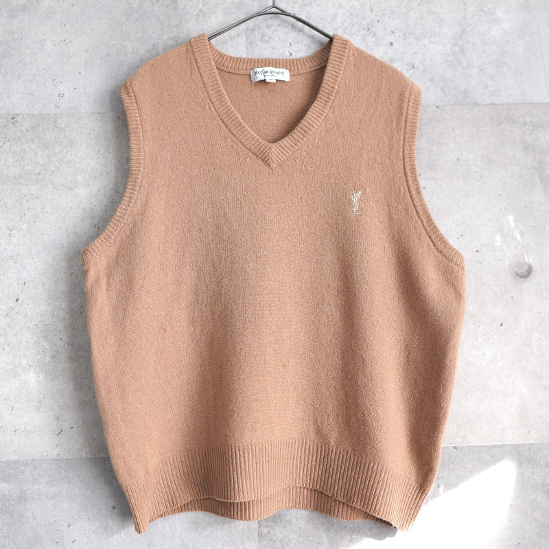 90's｜Logo Embroidery Knit Vest - NEWSED