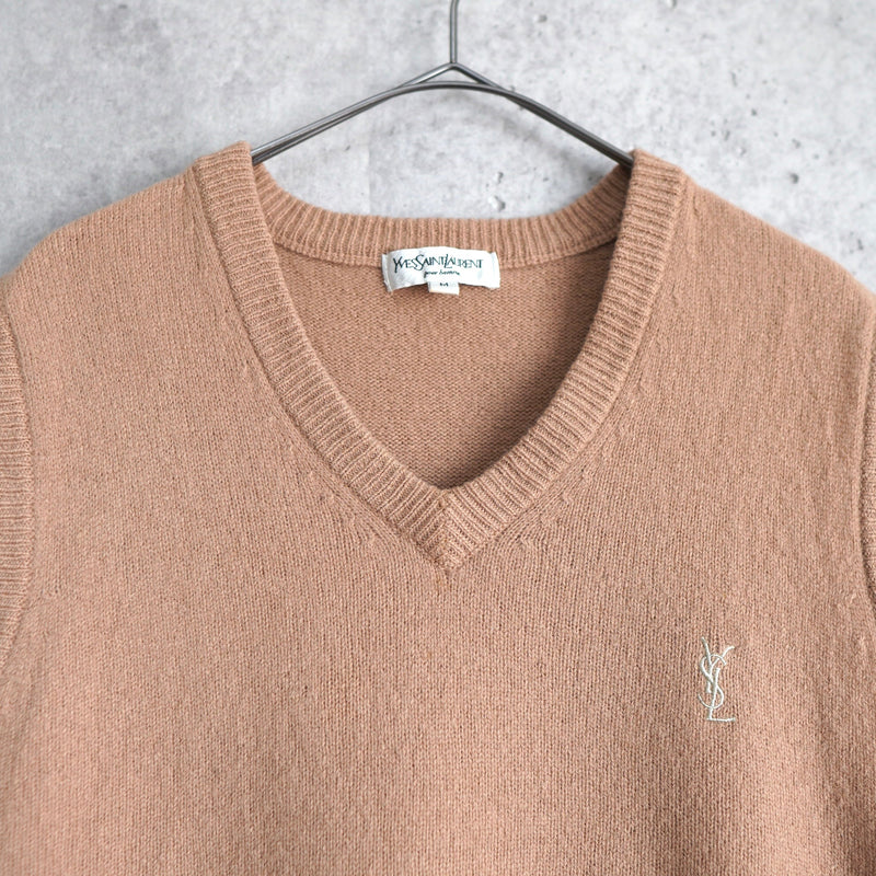 90's｜Logo Embroidery Knit Vest - NEWSED