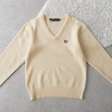 90's｜Logo Embroidery V - neck Sweater - NEWSED