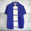 90's｜Logo patched linen shirt