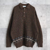 90's｜Mohair Like Polo Sweater｜Made in Italy
