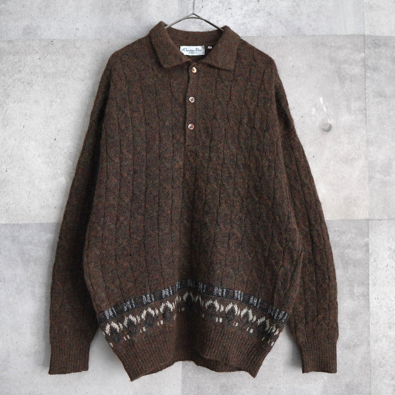 90's｜Mohair Like Polo Sweater｜Made in Italy - NEWSED