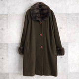 90's｜Rabbit Fur Wool Coat - NEWSED