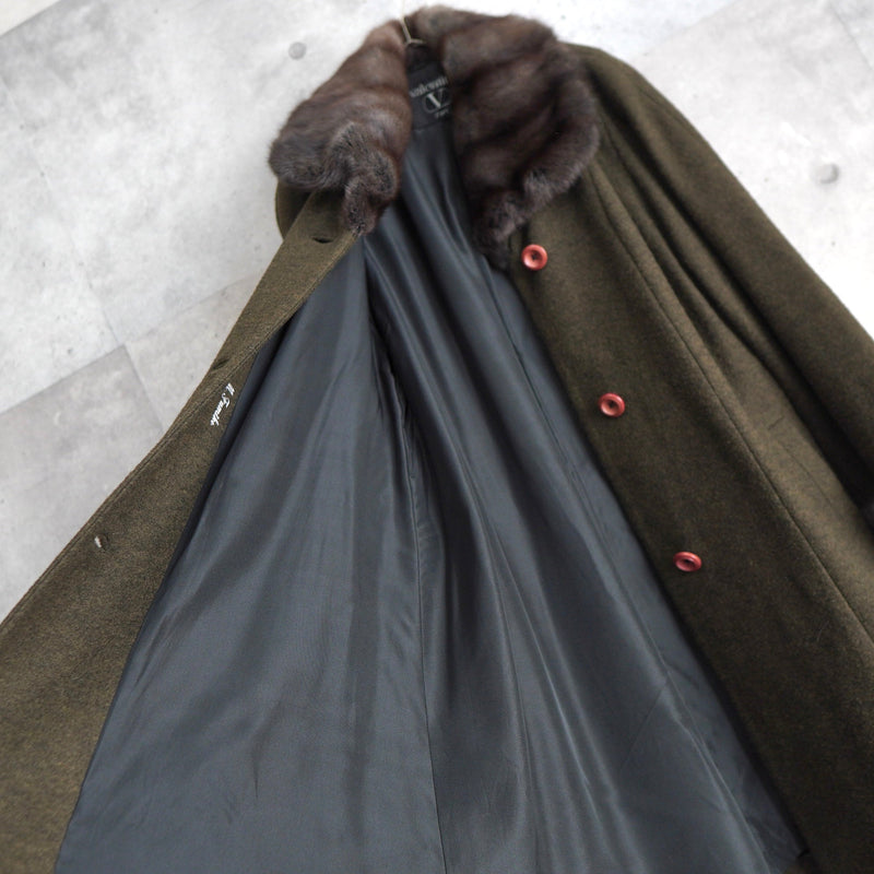 90's｜Rabbit Fur Wool Coat - NEWSED