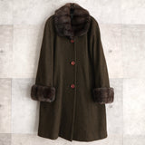 90's｜Rabbit Fur Wool Coat - NEWSED