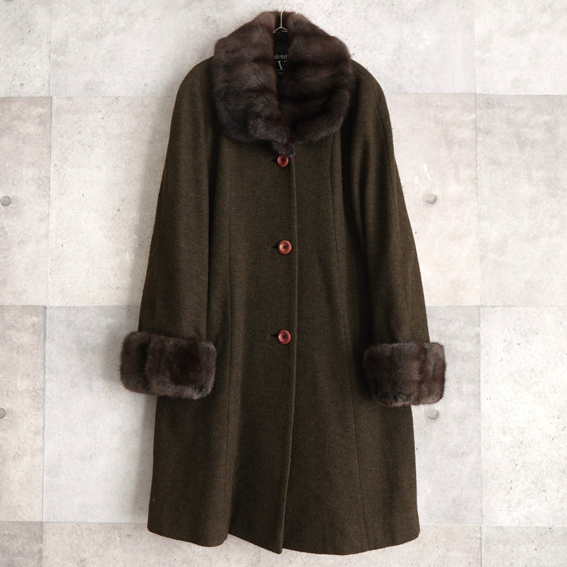 90's｜Rabbit Fur Wool Coat - NEWSED