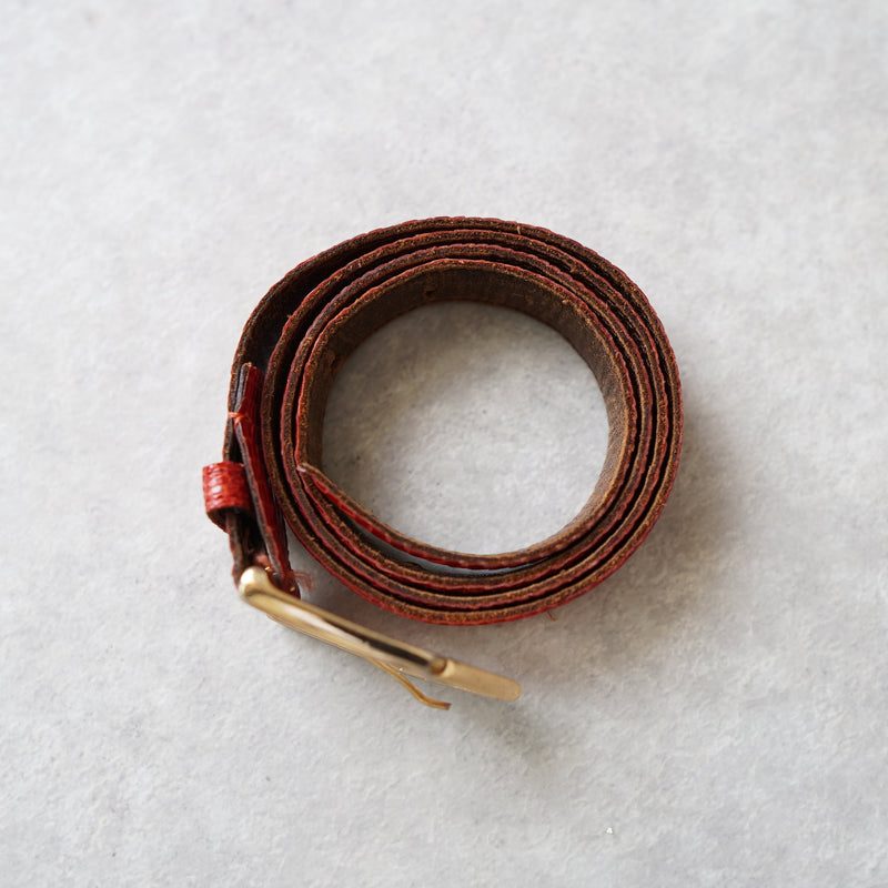 90's｜Red leather belt - NEWSED