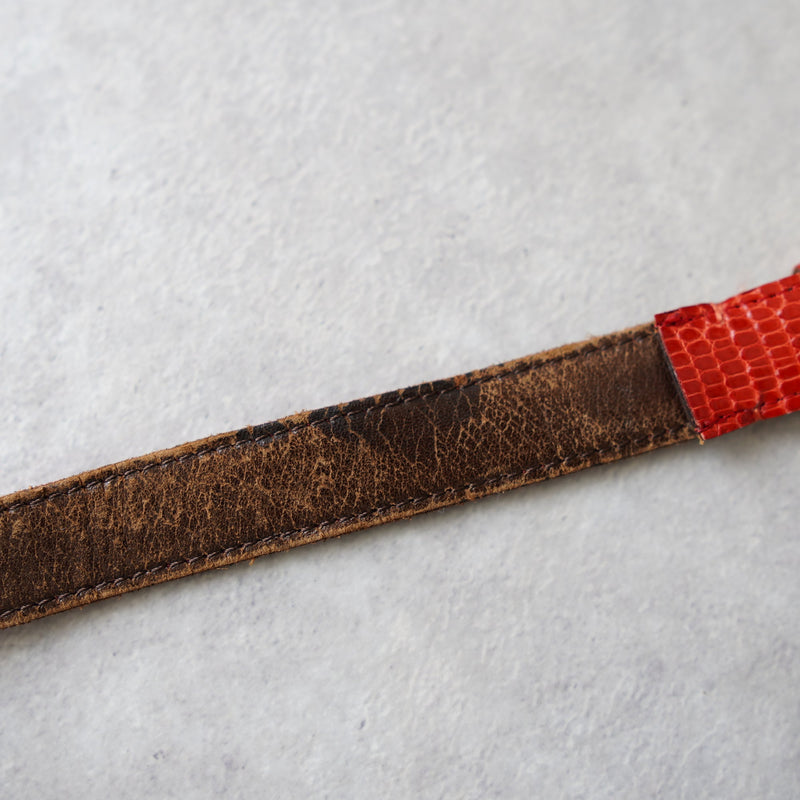 90's｜Red leather belt - NEWSED