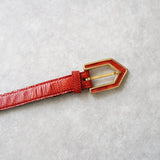 90's｜Red leather belt - NEWSED