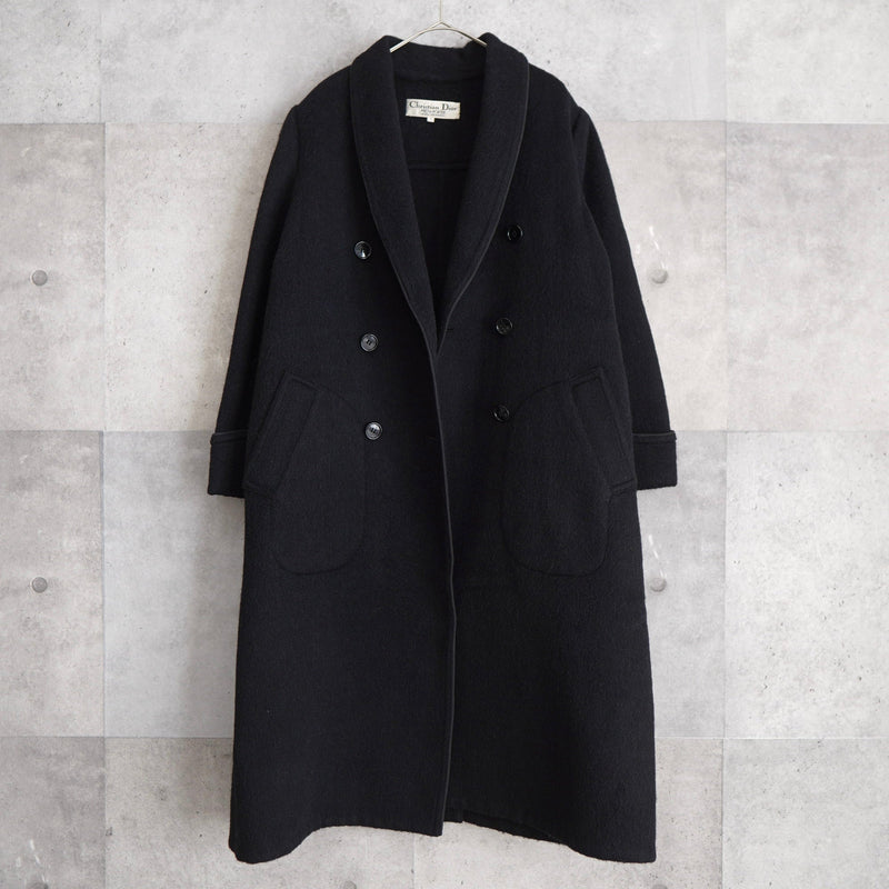90's｜Shawl Collar Wool Coat - NEWSED