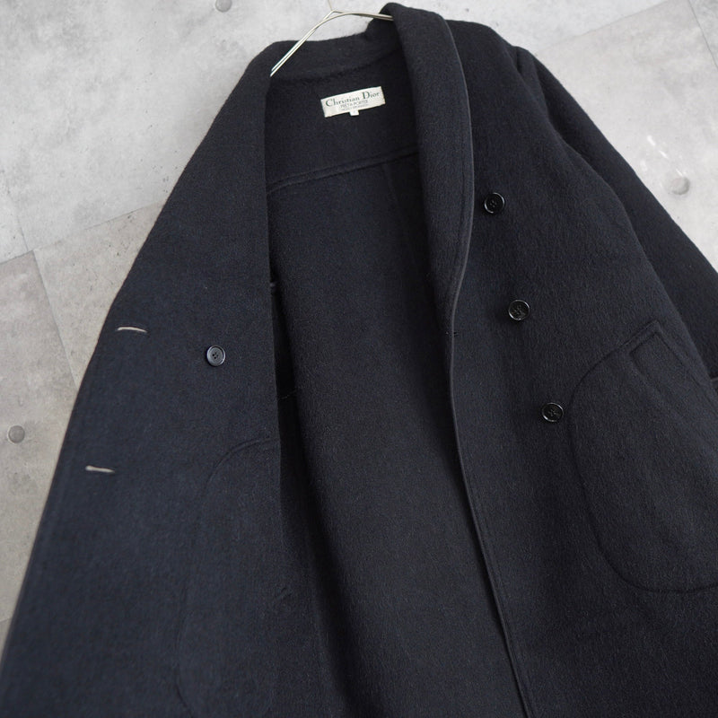 90's｜Shawl Collar Wool Coat - NEWSED