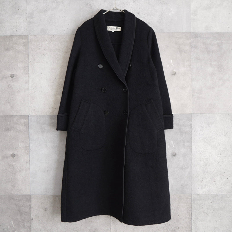 90's｜Shawl Collar Wool Coat - NEWSED