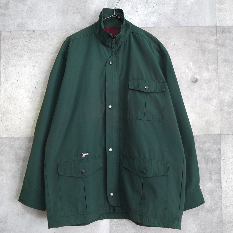 90's｜"Stussy Sport" Embroidery High - neck Jacket｜Made in Australia - NEWSED