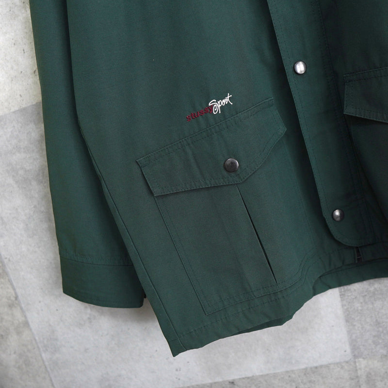 90's｜"Stussy Sport" Embroidery High - neck Jacket｜Made in Australia - NEWSED