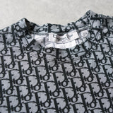 90's｜Trotter patterned short sleeve top｜Made in France - NEWSED