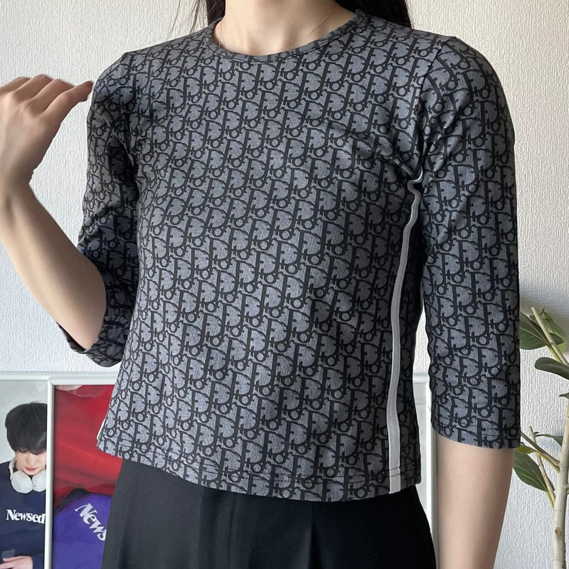 90's｜Trotter patterned top｜Made in France - NEWSED