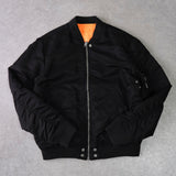 ディーゼル バックロゴ リバーシブル MA-1 メンズ ブラック / オレンジ