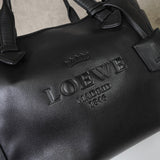 ロエベ ヘリテージ レザー トートバッグ ブラック