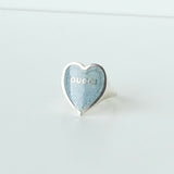 グッチ ハート ブルー シルバー925 指輪 リング 10号 - NEWSED