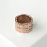 メゾン マルジェラ ロゴ シルバー925 リング 指輪 ピンクゴールド 10号 箱付き - NEWSED