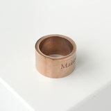 メゾン マルジェラ ロゴ シルバー925 リング 指輪 ピンクゴールド 10号 箱付き - NEWSED