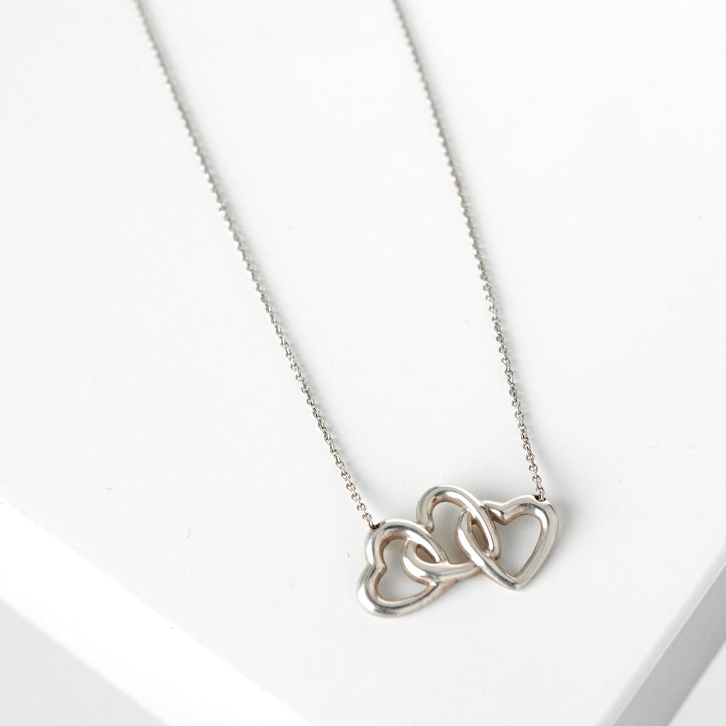 Tiffany Triple Heart Sterling Silver 925 Necklace