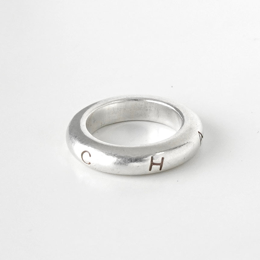 シャネル ロゴ シルバー925 指輪 リング 11号