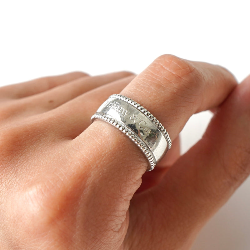 ティファニー 希少 12号 ミルグレイン リング シルバー TF1fe