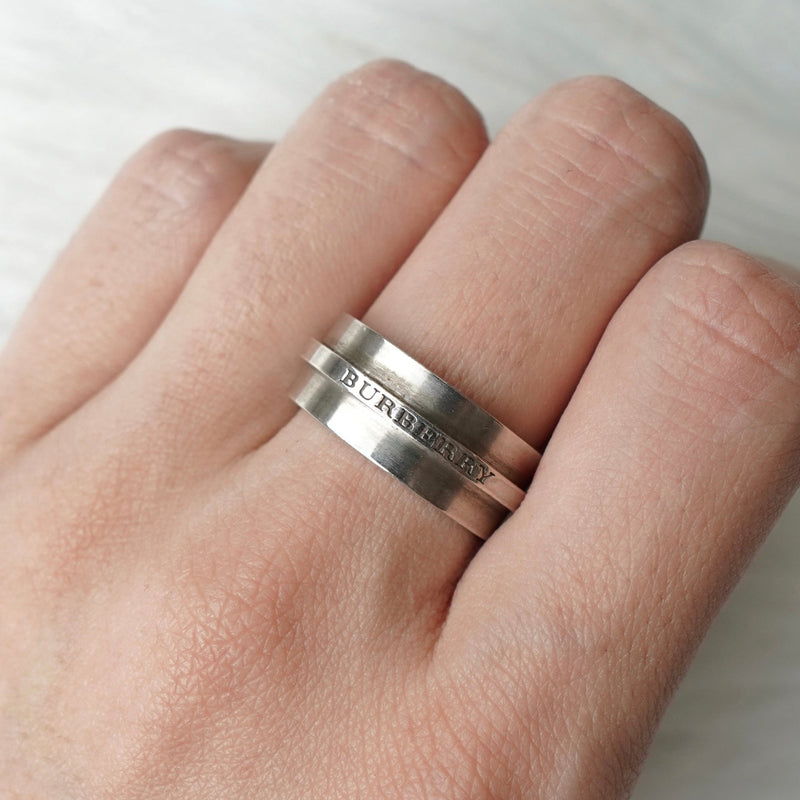 BURBERRY バーバリー クラシックワイドリング 指輪 メンズ　15号 BURBERRY バーバリー クラシックワイドリング 指輪 メンズ 15号