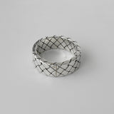 ボッテガ ヴェネタ イントレチャート リング 指輪 シルバー925 16号 - NEWSED