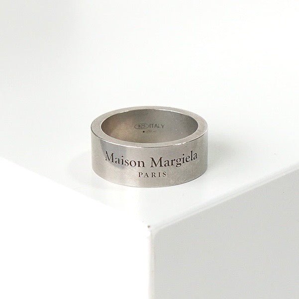 Margiela 徽标戒指，925 银，尺寸 16