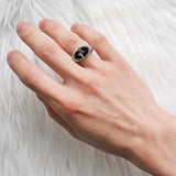 グッチ シルバー925 シグネットリング 指輪 シルバー / ブラック 17号 - NEWSED