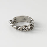 グッチ プレート チェーン シルバー925 指輪 リング サイズ17 16号 - NEWSED