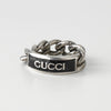 グッチ プレート チェーン シルバー925 指輪 リング サイズ17 16号